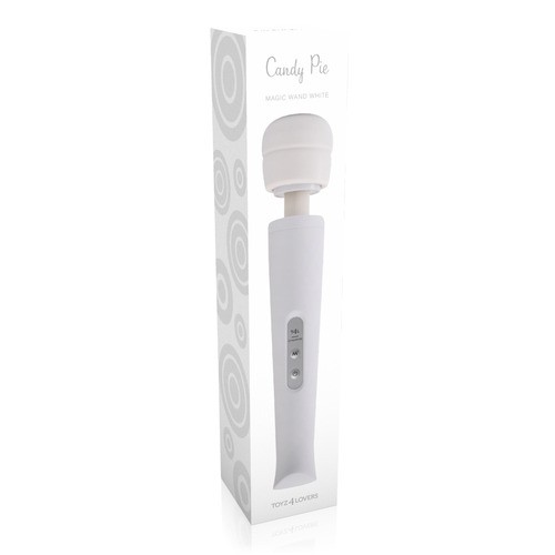Massajador Com Carregador Usb Candy Pie Magic Wand Branco - Image 4