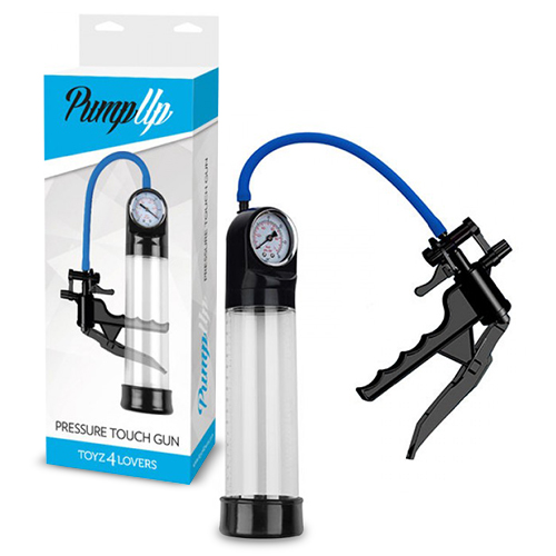 Bomba Para O Pénis Com Medidor Pressure Touch Gun Transparente - Image 2