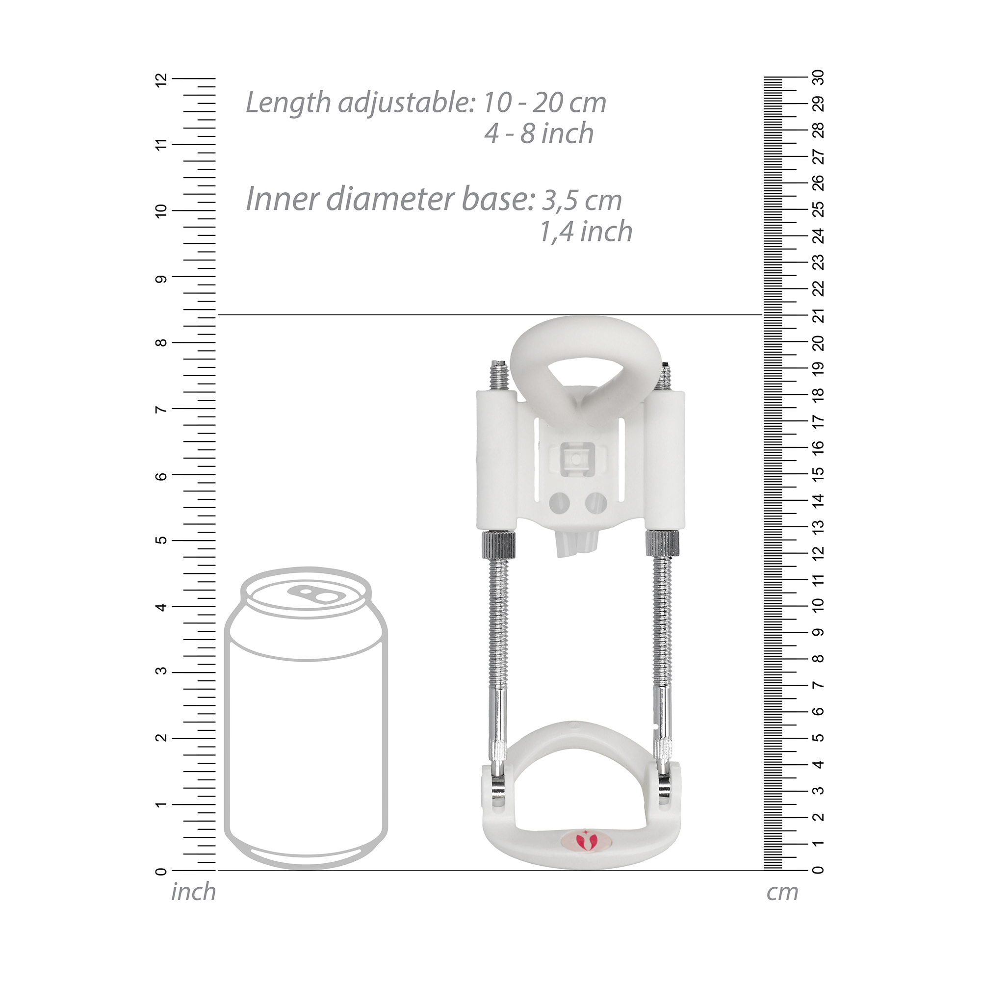Extensor De Pénis Por Tração Penis Extender Pumped Branco - Image 4