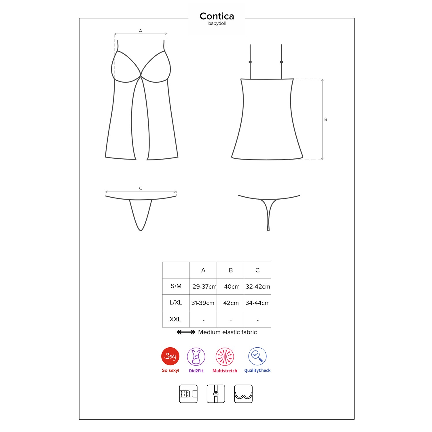 Camisa De Noite E Tanga Contica Obsessive Preta - Image 8
