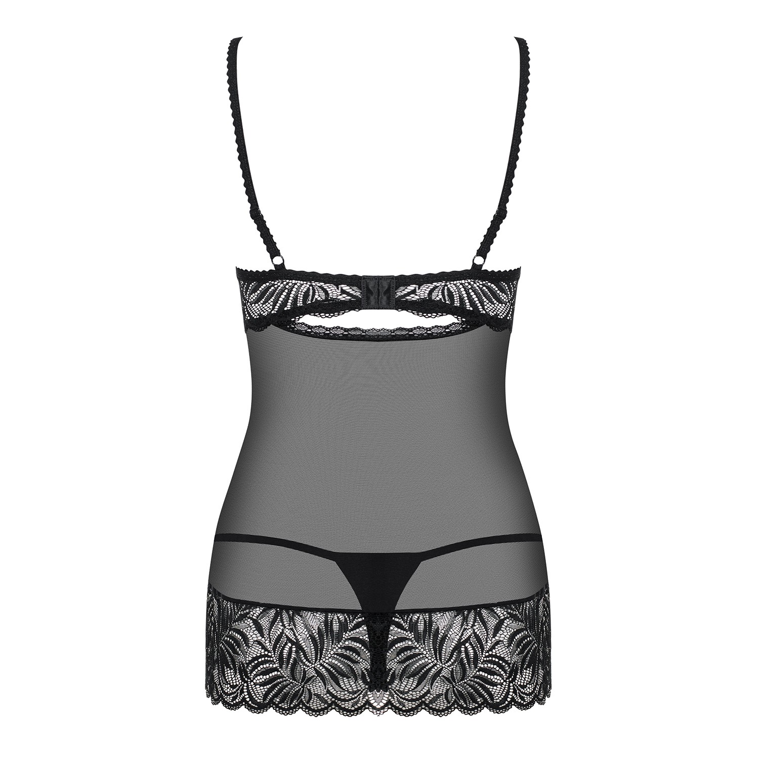Camisa De Noite E Tanga Contica Obsessive Preta - Image 9