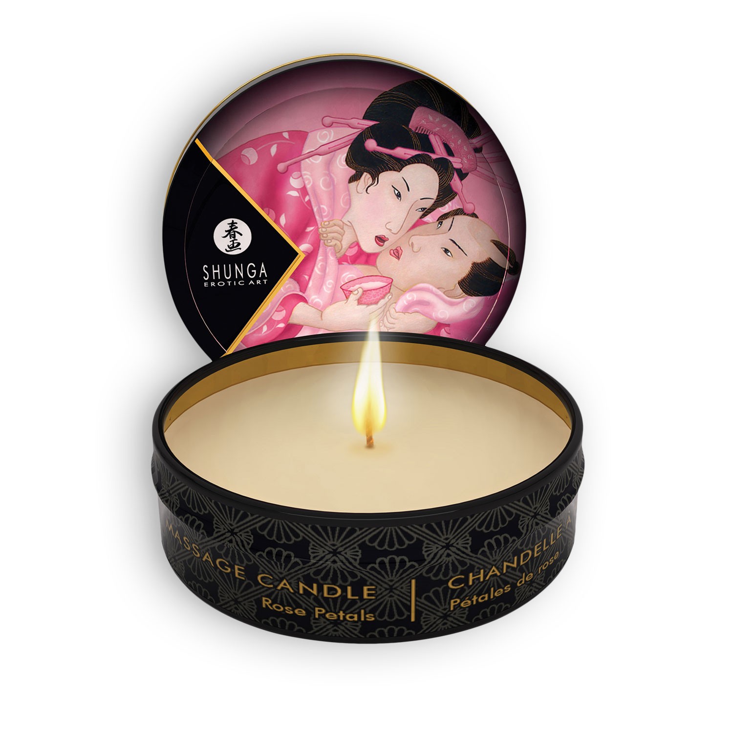 Vela De Massagem Afrodisíaca Shunga Pétalas De Rosa 30Ml