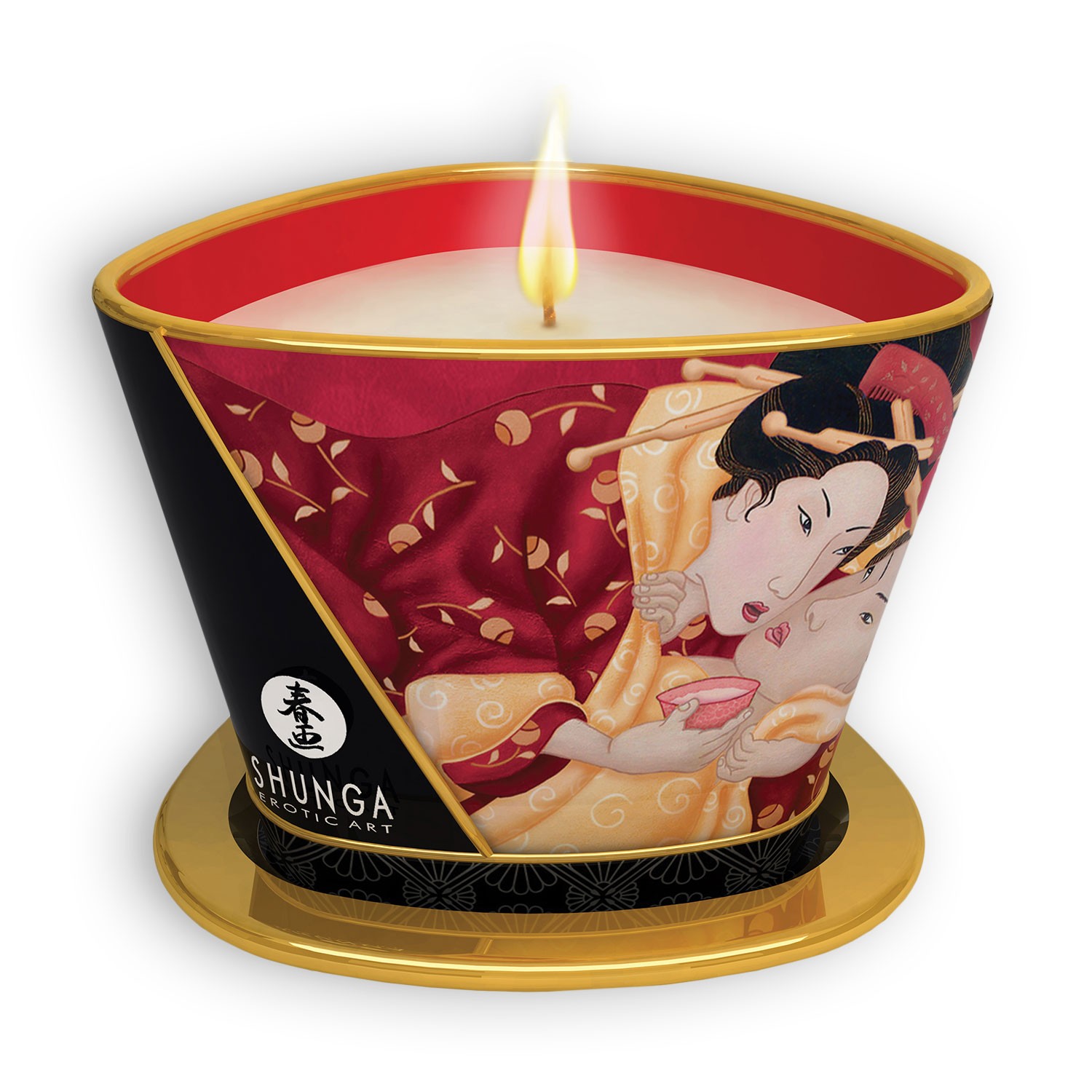 Vela De Massagem Shunga Romance Champanhe E Morango 170Ml