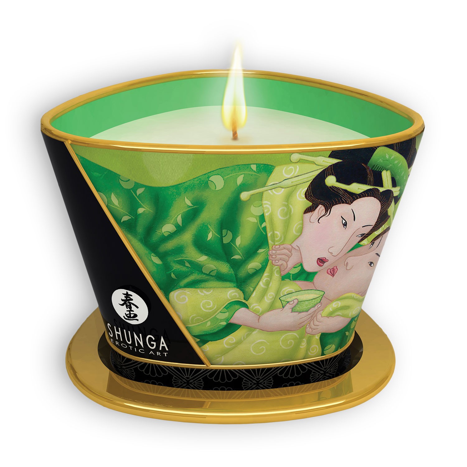 Vela De Massagem Shunga Zenitude Chá Verde 170Ml