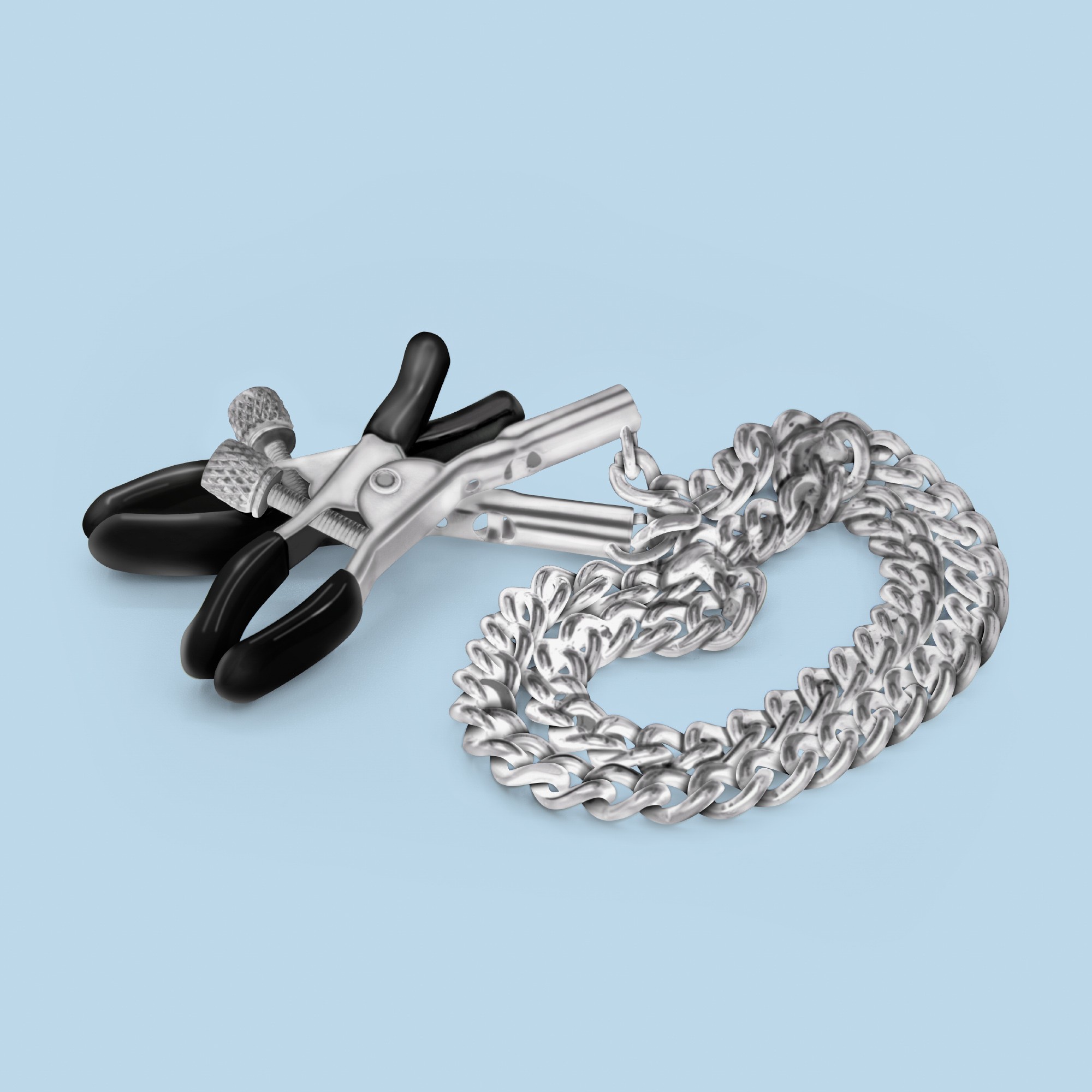 Pinças Para Mamilos Silver Nipple Chain Clamps Crushious