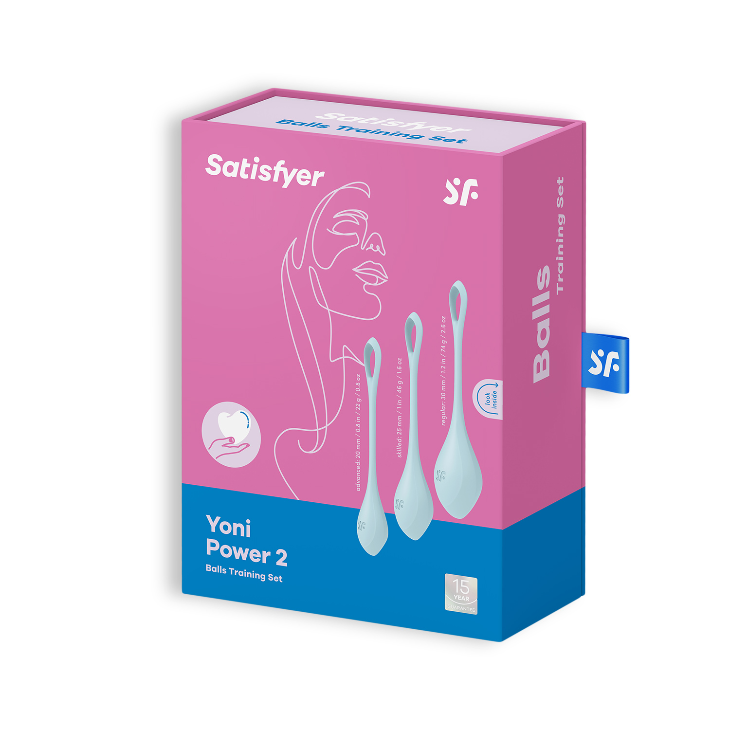 Conjunto De 3 Bolas Kegel Yoni Power 2 Satisfyer Azuis - Image 5