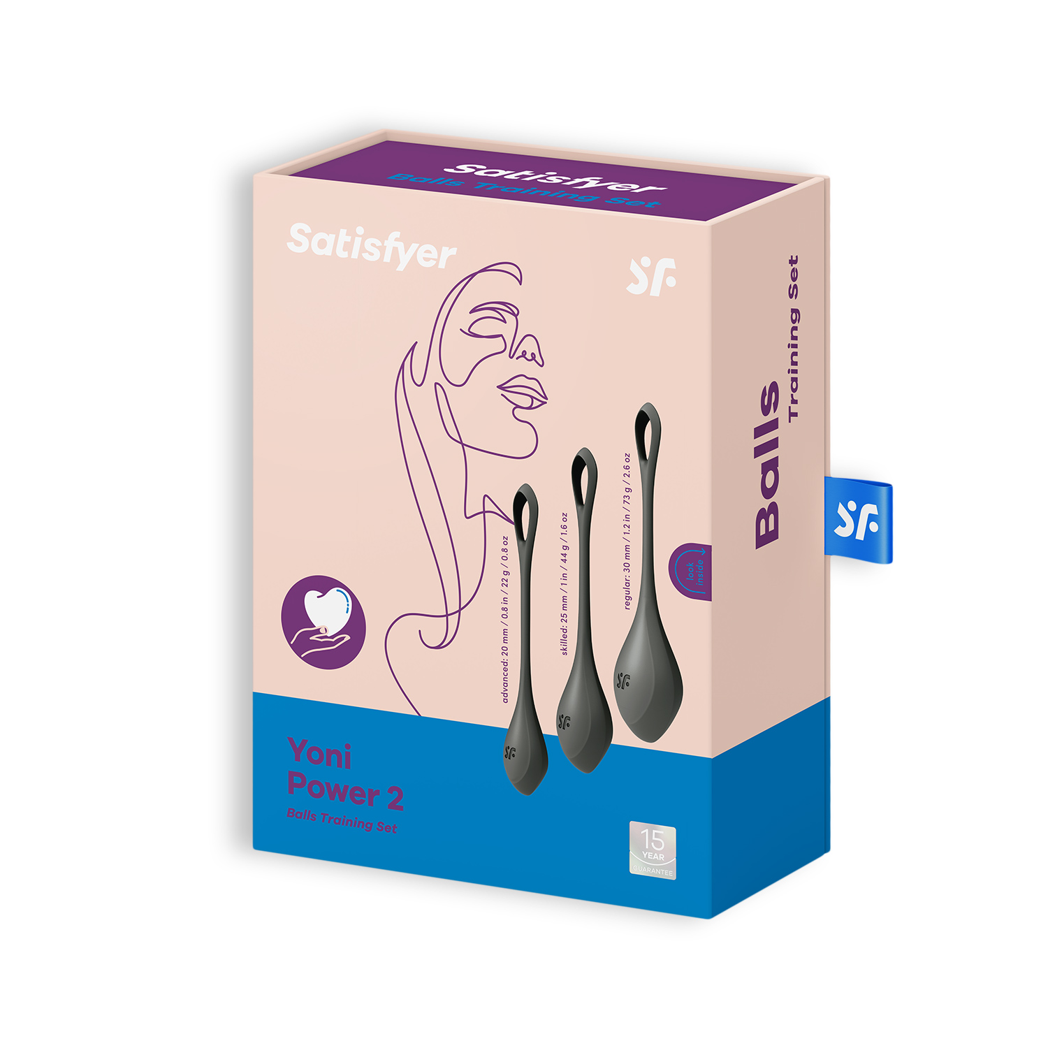Conjunto De 3 Bolas Kegel Yoni Power 2 Satisfyer Pretas - Image 5