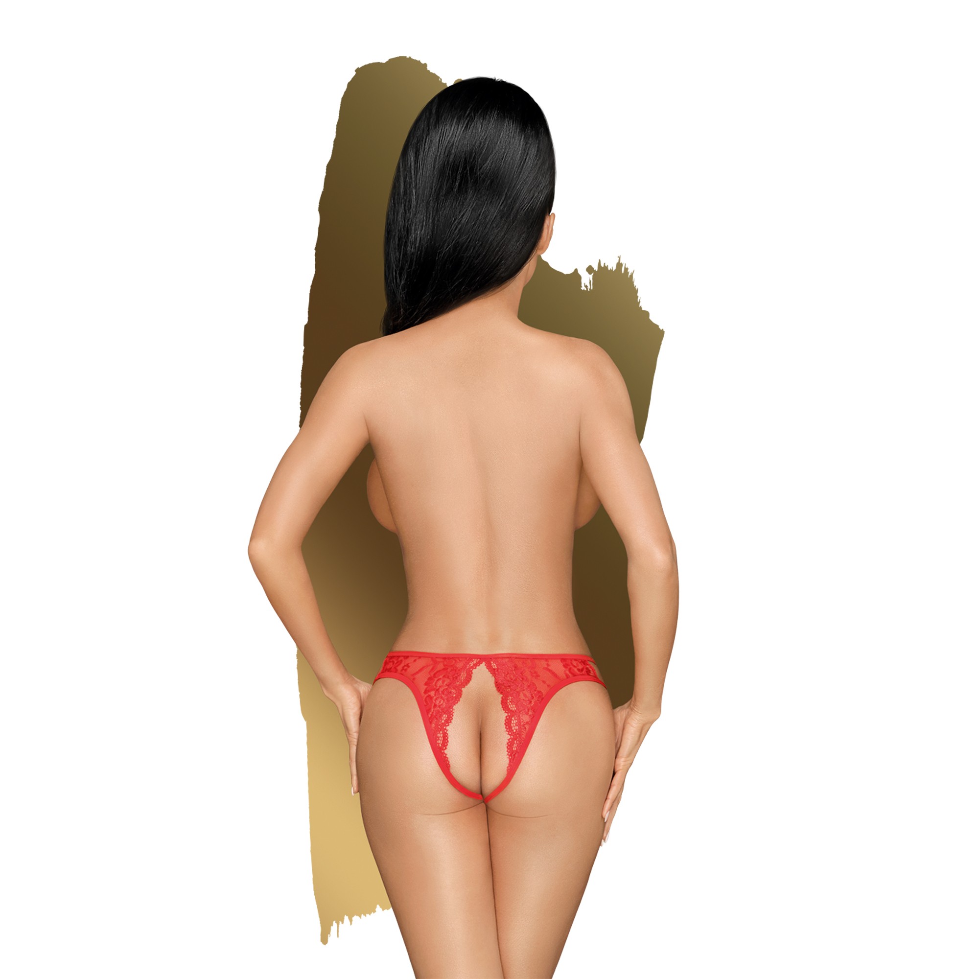 Cueca Com Abertura Na Virilha Naughty Valentine Penthouse Vermelha - Image 2