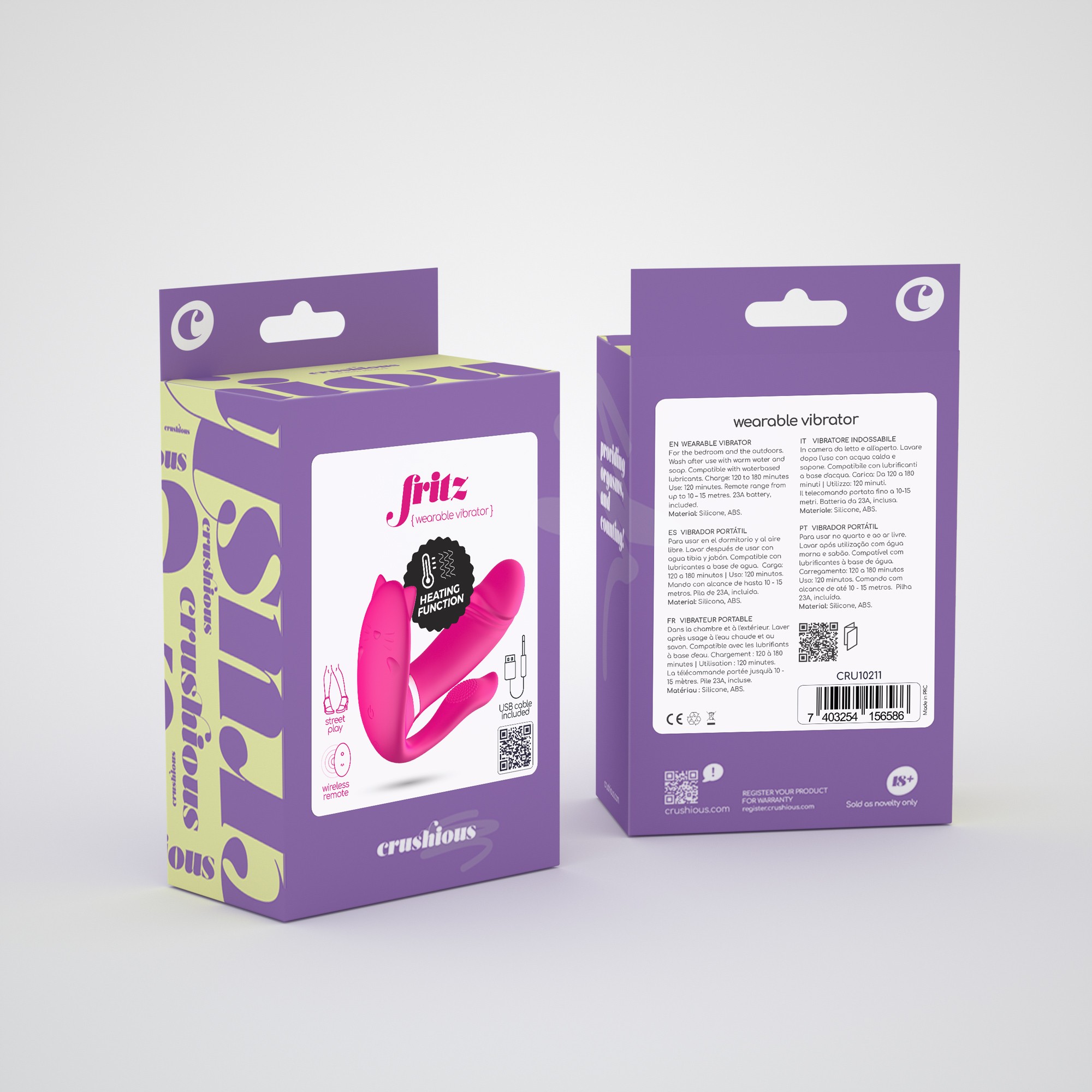 Estimulador Com Controlo Remoto Fritz Crushious Rosa - Image 11