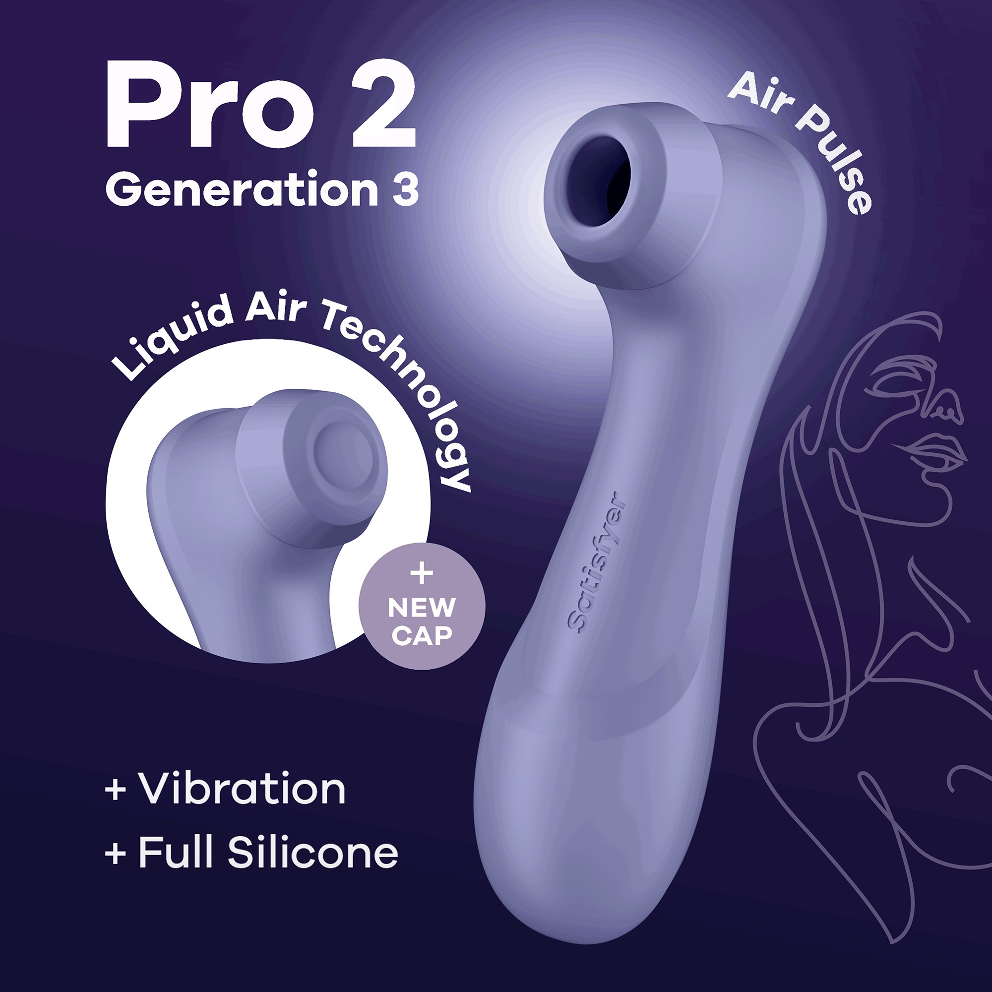 Estimulador Pro 2 Gen 3 Satisfyer Lilás