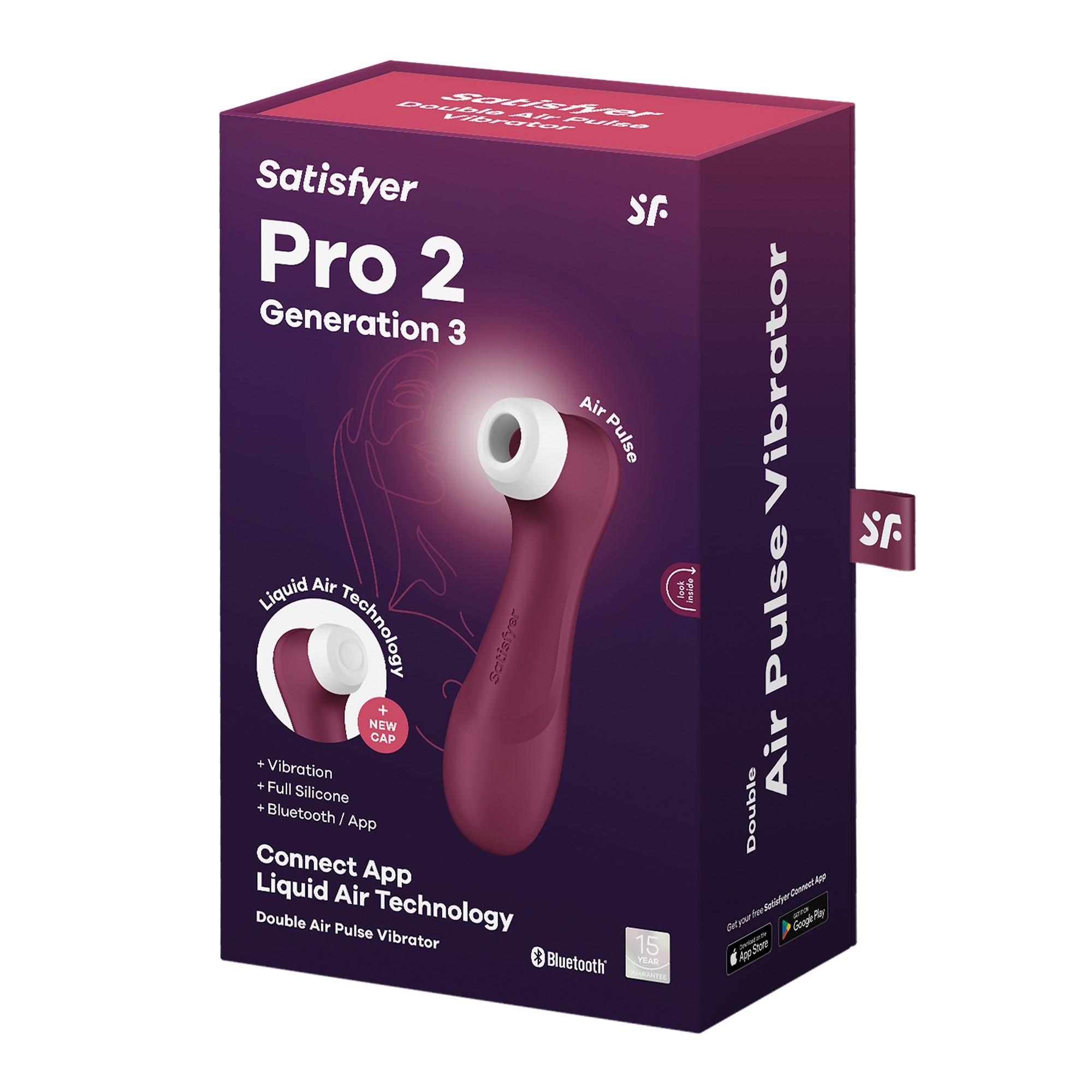 Estimulador Pro 2 Gen 3 Satisfyer Com Connect App Vermelho Tinto - Image 6