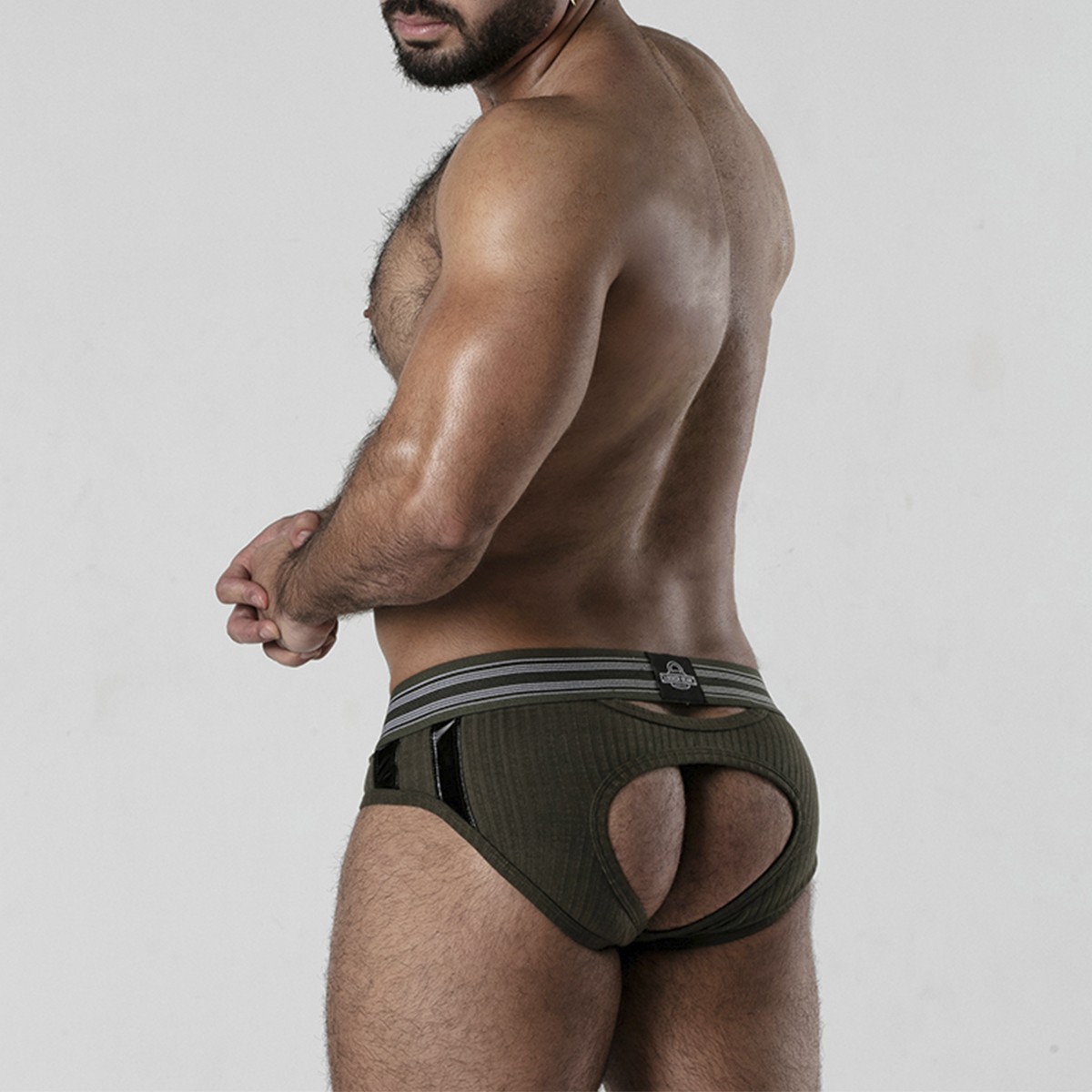 Cueca Backroom Bottomless Locker Gear Caqui