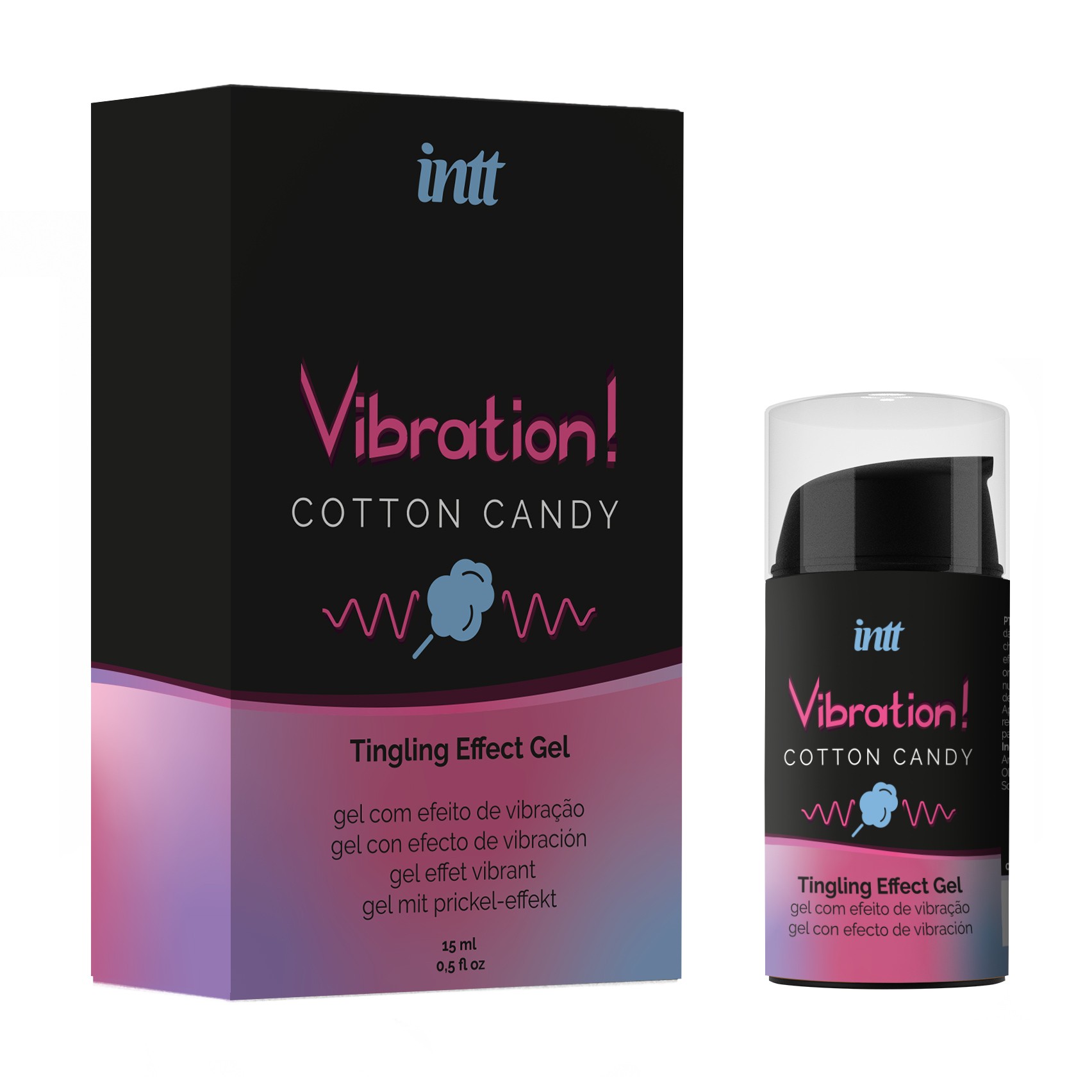 Gel Com Vibração Vibration Algodão Doce Intt 15Ml - Image 2