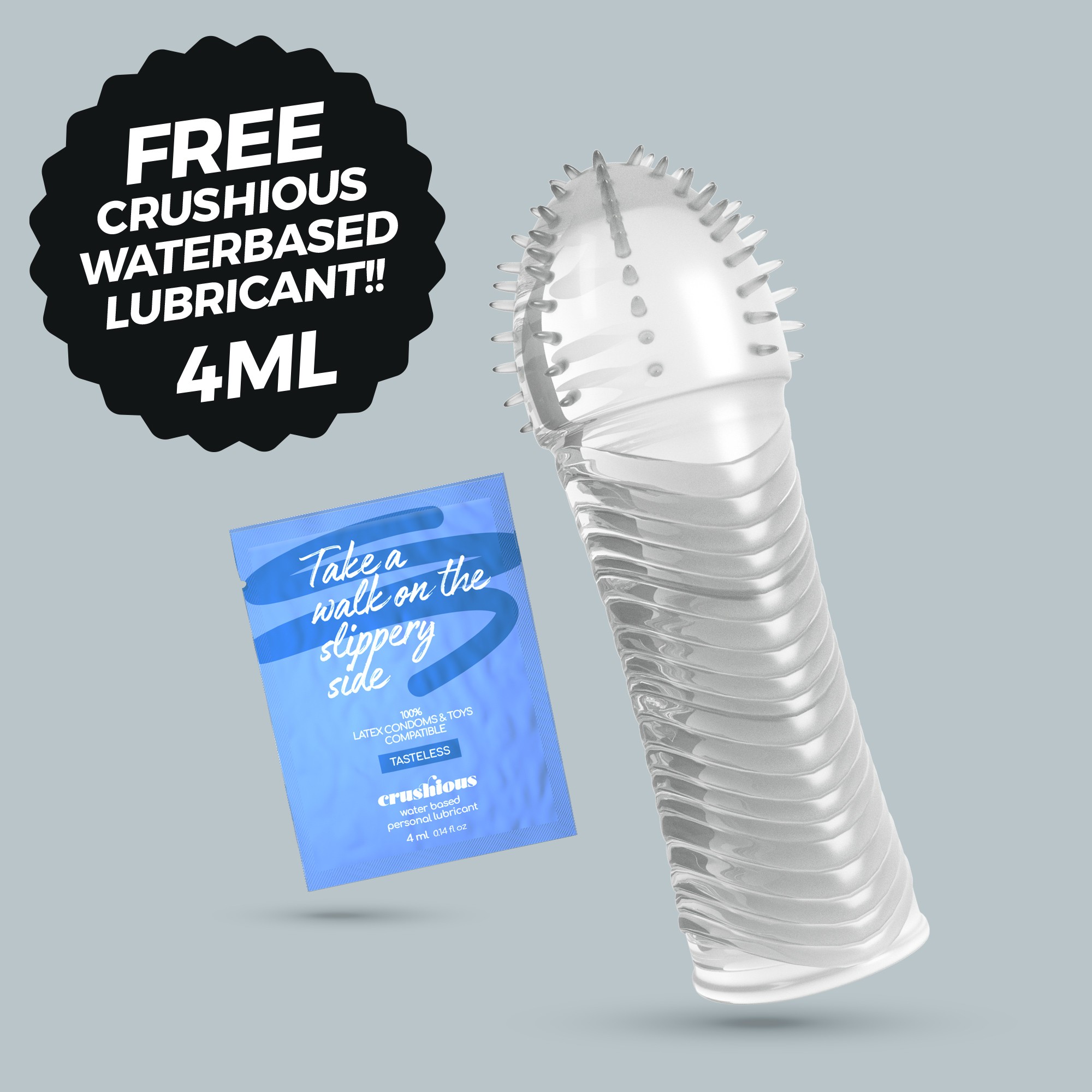 Manga Para O Pénis Ribbed Crushious