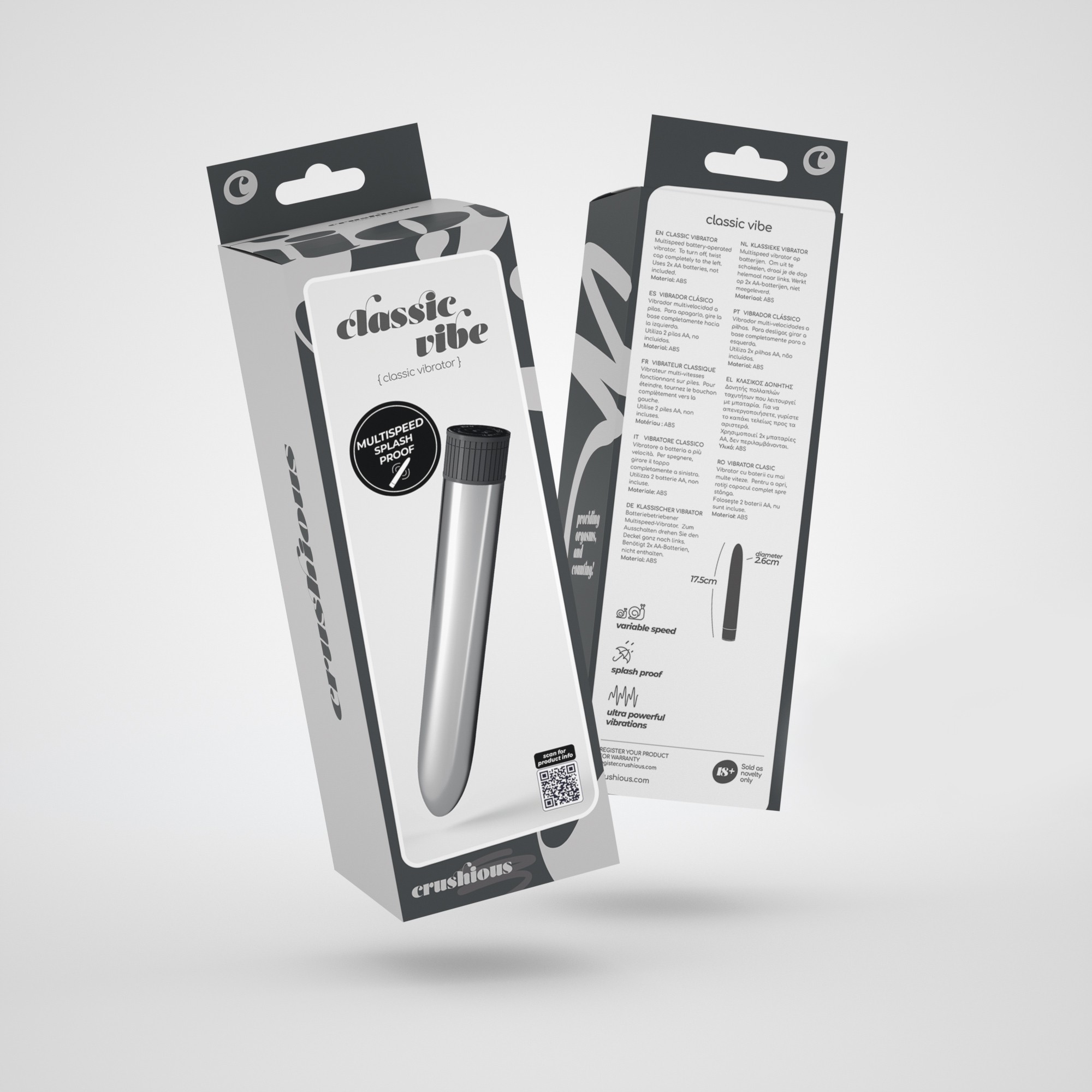 Vibrador Classic Vibe Crushious Prateado - Image 5