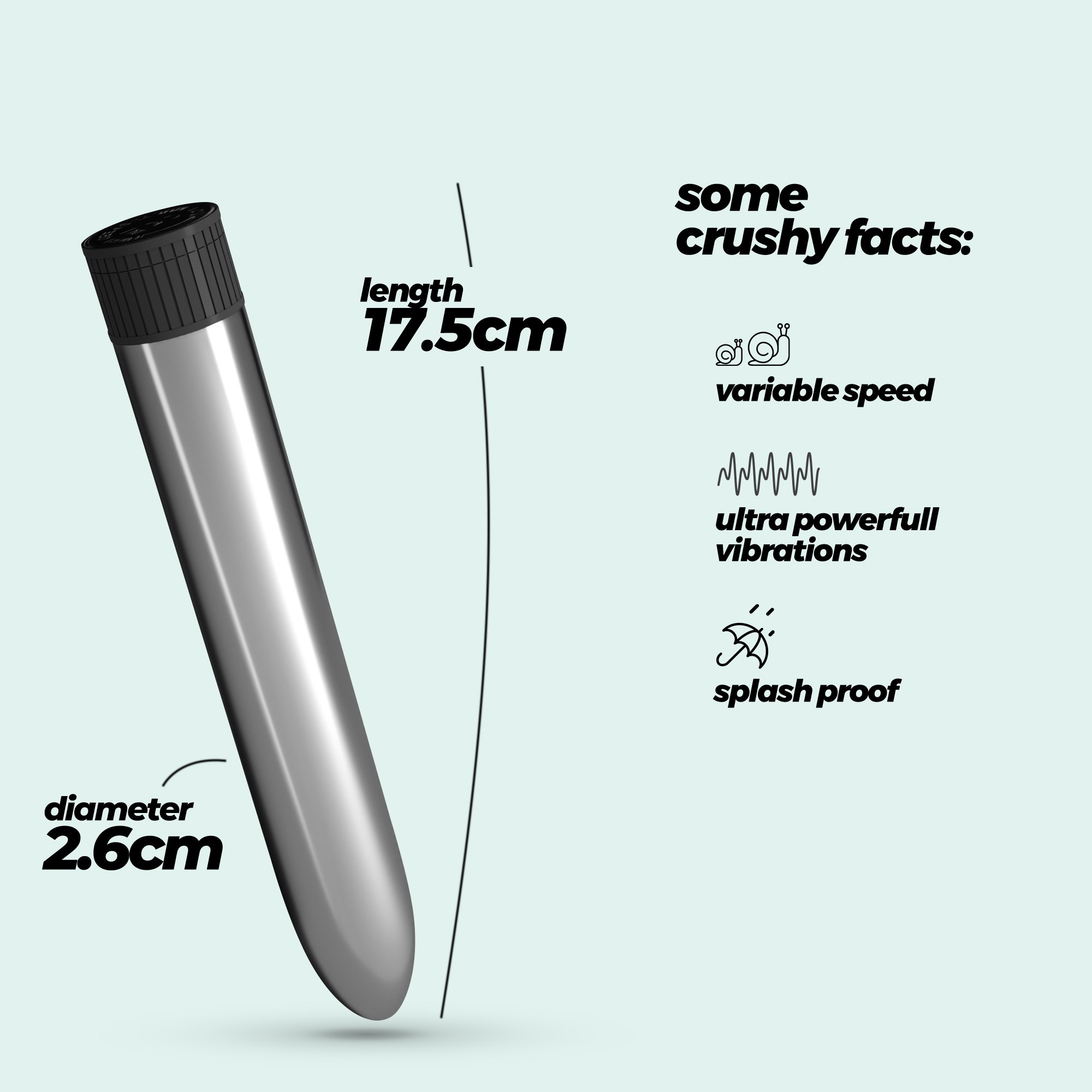 Vibrador Classic Vibe Crushious Prateado - Image 7